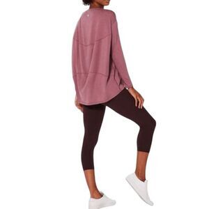 LULULEMON ATHLETICA Back In Action Long Sleeve In Figue Size Large